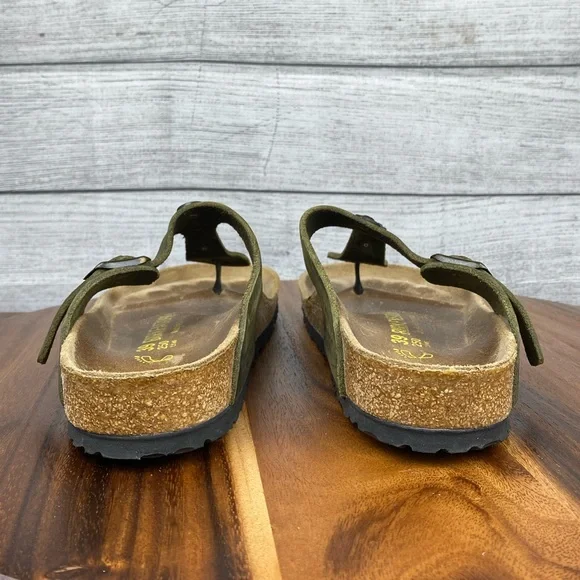 Birkenstock Gizeh Olive Green Jewel Thong Sandal Women’s Size 8 EU 39 - Picture 6 of 12